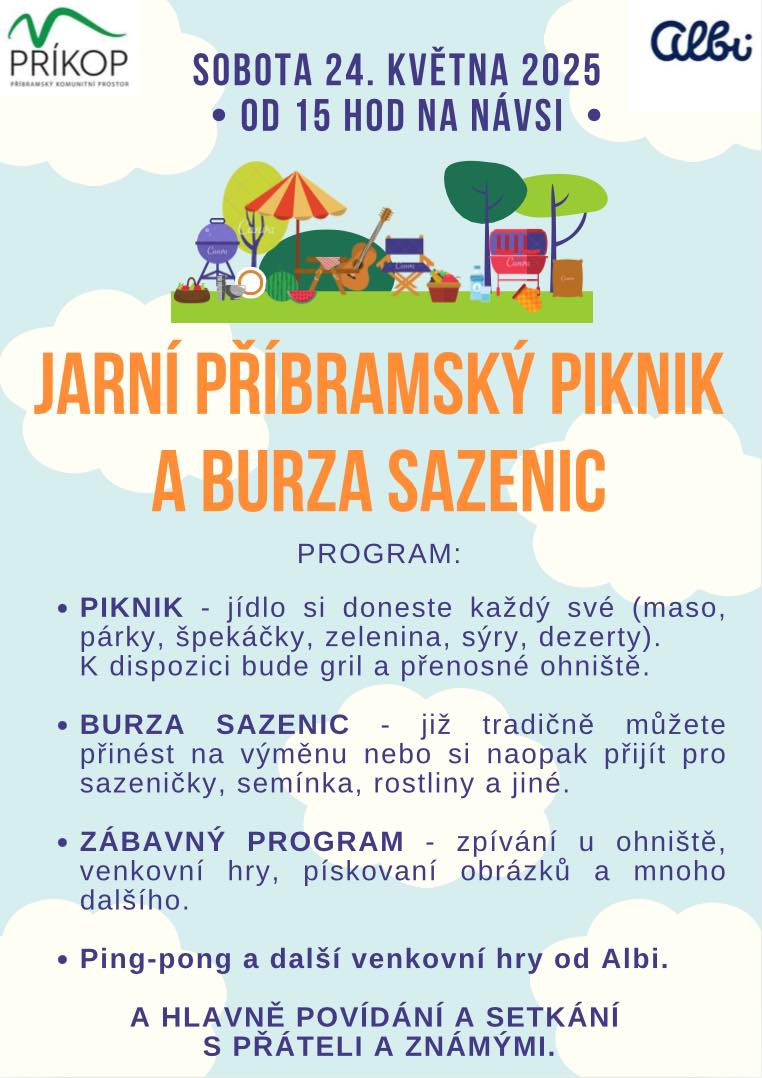 JARNÍ PŘÍBRAMSKÝ PIKNIK A BURZA SAZENIC