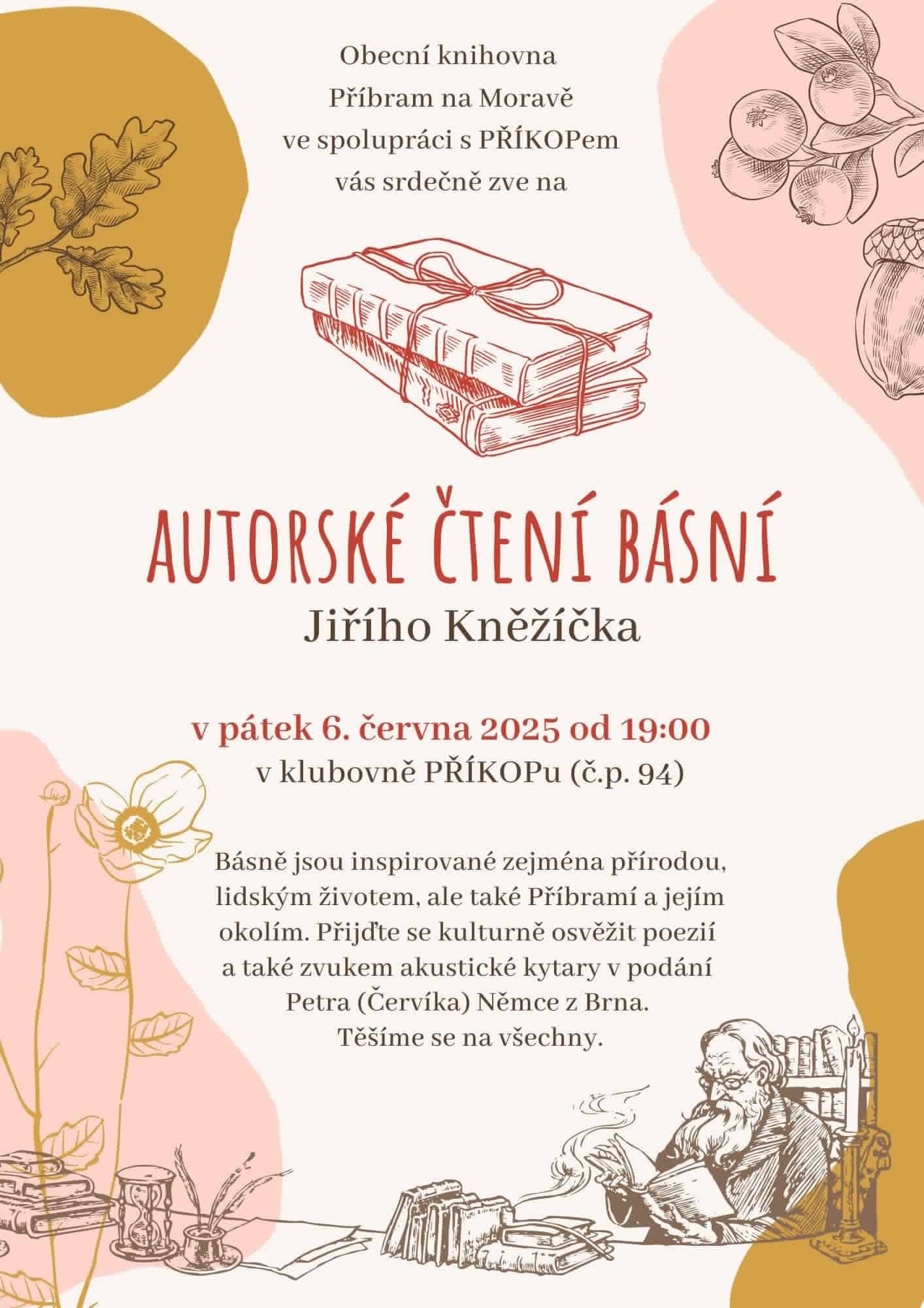 Autorské čtení básní 6.6.2025